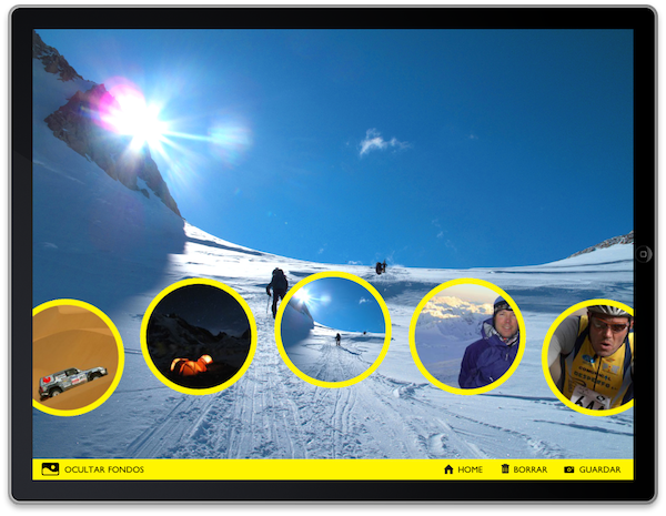 Sección "Dedicatorias" de la App "Espíritu de Aventura" de Albert Bosch