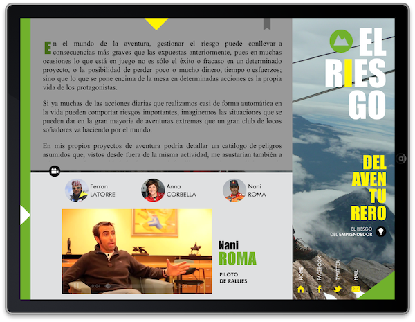 Capítulo "El Riesgo del Aventurero" de la App "Espíritu de Aventura" de Albert Bosch