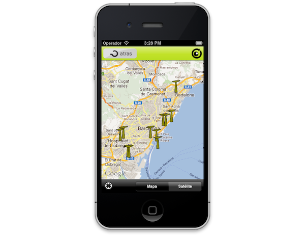 Plano de situación de los puntos de recarga de motos electricas "Mobecpoint"